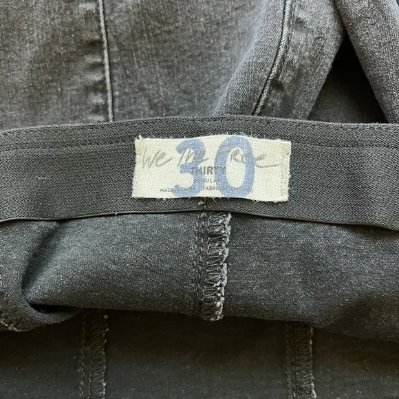 We the Free Penny Flare Jeans Womens 30 Black 70s Boho Free People Pull On - Picture 5 of 10